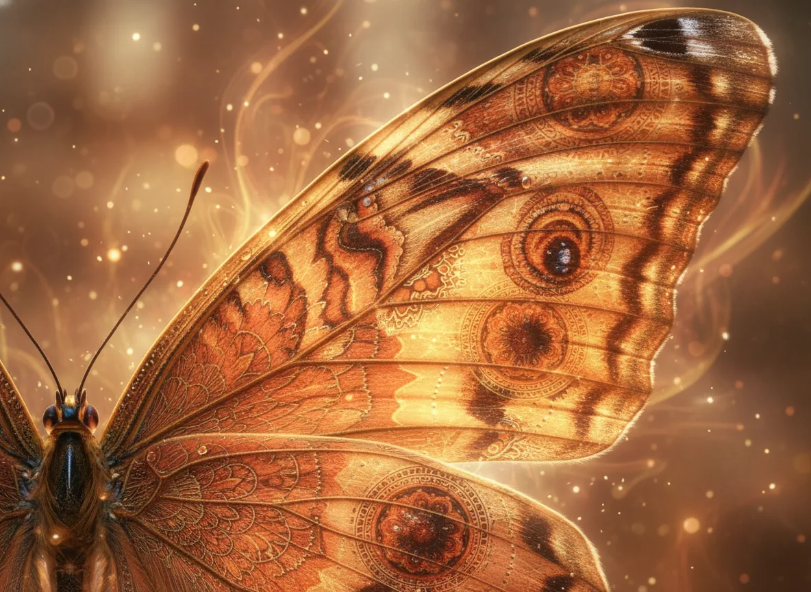 Schmetterling in der Phase der Aufloesung und Stille